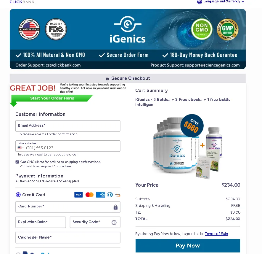 igenics Order Form